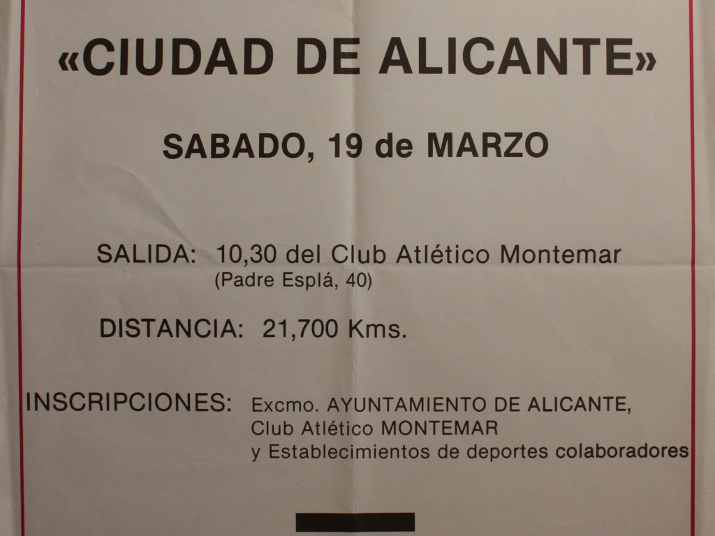 Cartel III Media Maratón Alicante 1983
